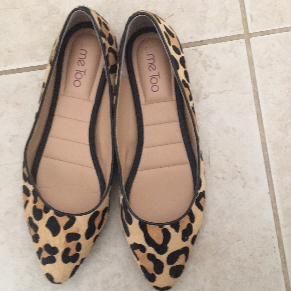 Me Too Leopard Flats Pointed Toe